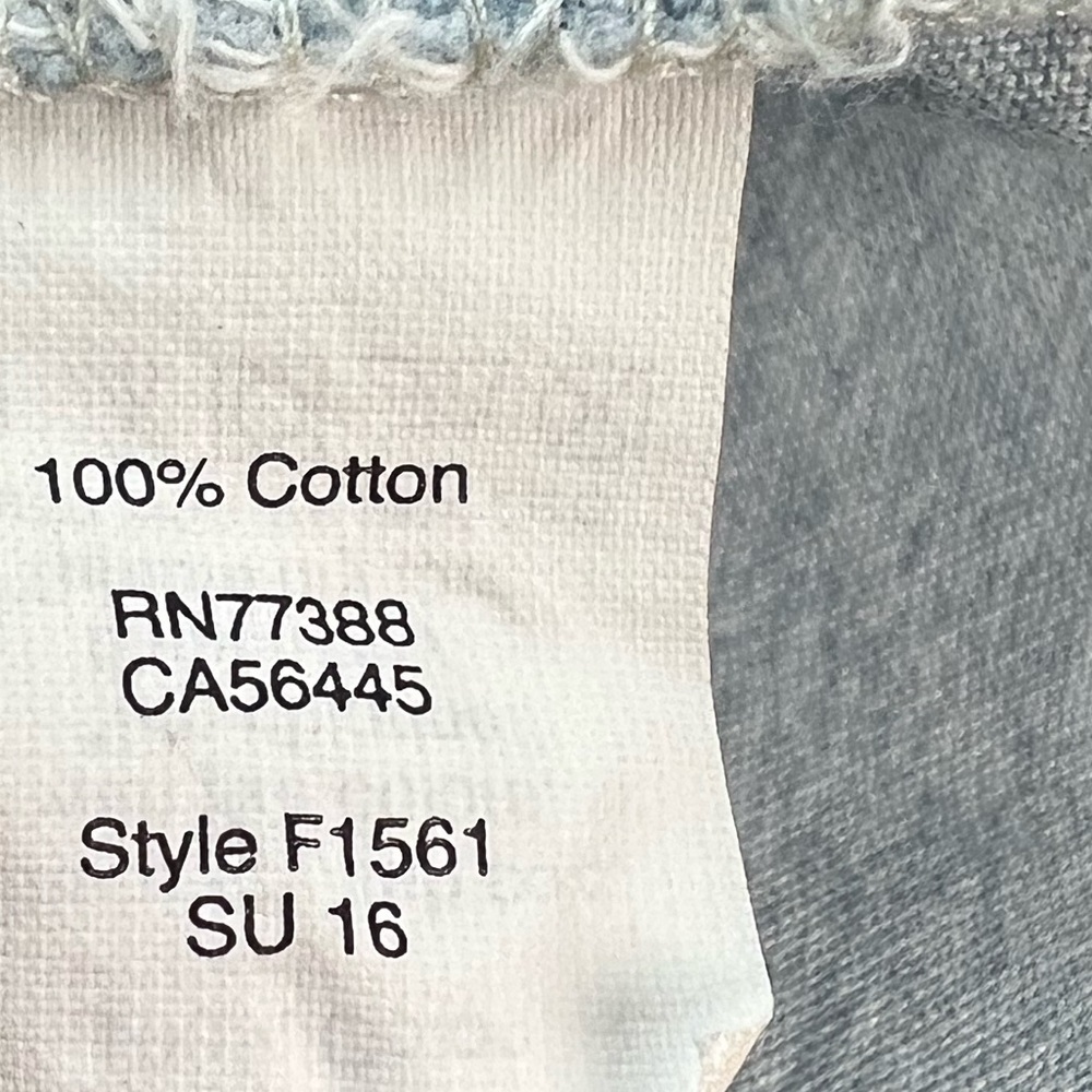 Madewell Ruffle Chambray light blue tank top size L - Picture 7 of 8